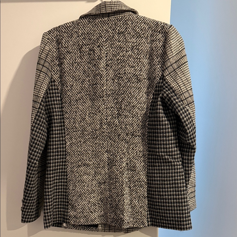 Lovestitch Black and White Plaid Blazer - Picture 6 of 7
